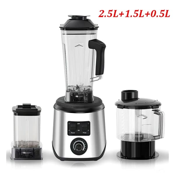 Kraftfuld Blender Mixer, 9500W, Flere Kapacitetsmuligheder,2.5L+1.5L+0.5L, EU stik