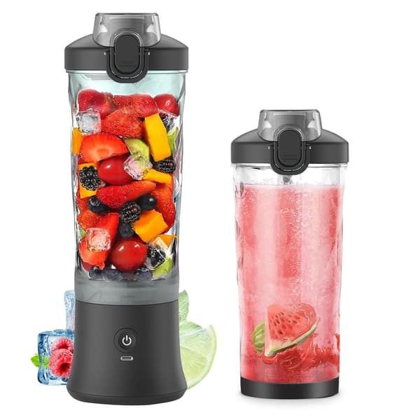 Bärbar mixer, 600 ml kapacitet, 150 W effekt, IP67 vattentålig,svart