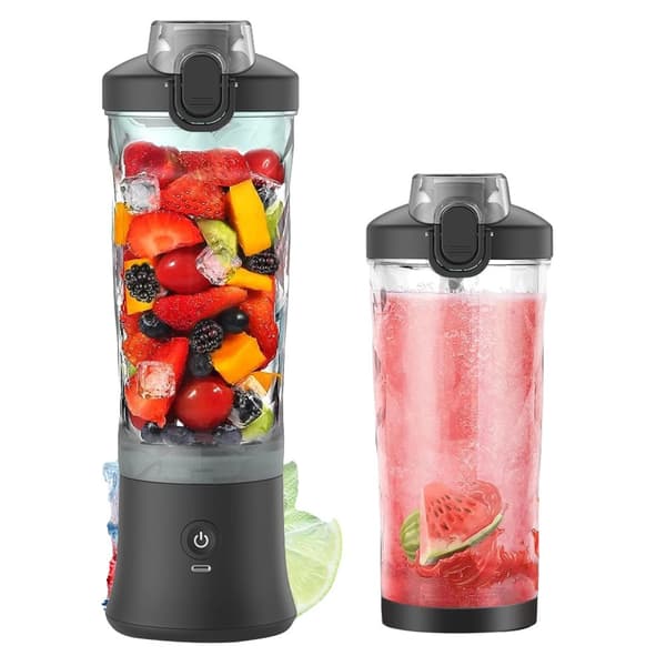 Bärbar mixer, 600 ml kapacitet, 150 W effekt, IP67 vattentålig,svart