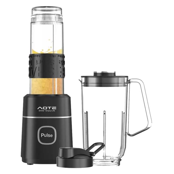 Bærbar Mini Blender, 1L Kapacitet, 300W Effekt,sort, EU-stik
