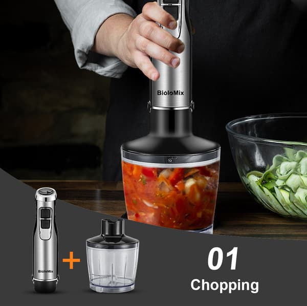 BioloMix Håndblender, 4 i 1 Funktionalitet, 1200W Effekt,4 i 1, 220V
