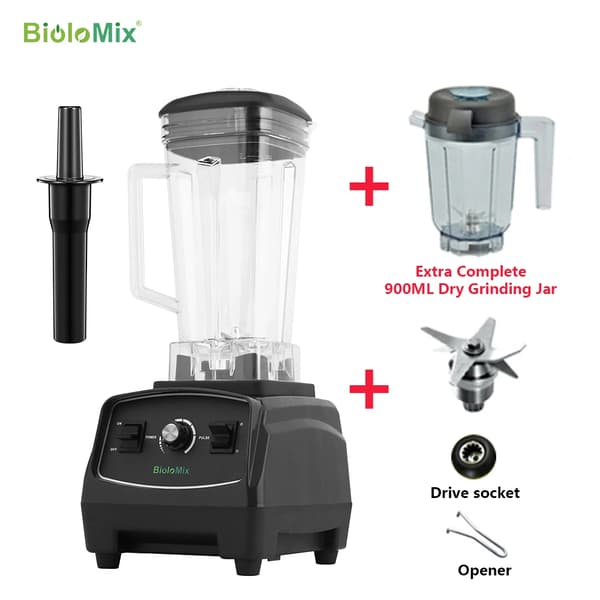 Blender Mixer Juicer, BPA-fri, Hög Effekt,Svart torrburk full del
