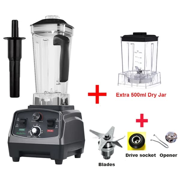 Kaupallinen tehosekoitin, 2200W teho, BPA-vapaa astia, Extra 600ml DJ N 3PA, EU Plug