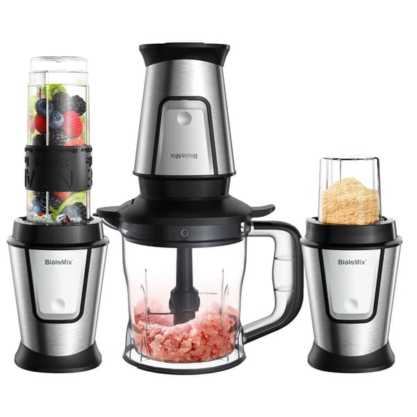 3-in-1 Ruokaprosessori, 700W Teho, Pilkkominen, Sekoittaminen, Viipalointi,EU, TB23M