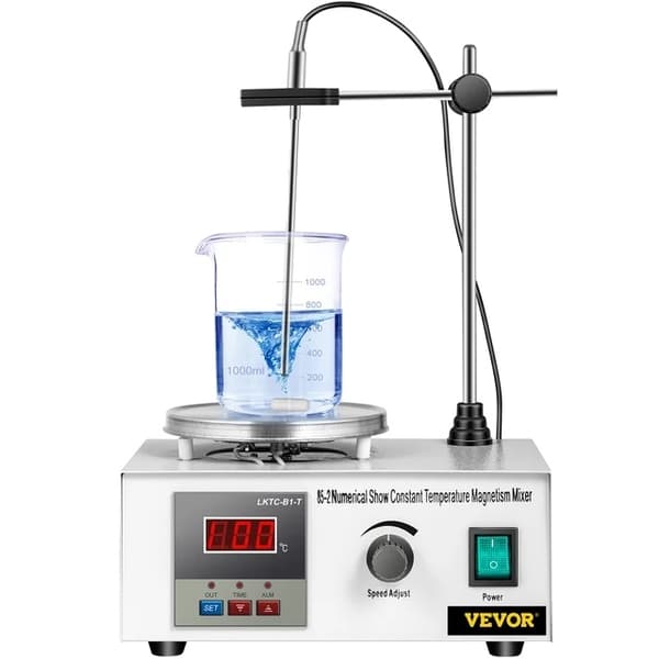 Magnetisk omrører, varmefunktion, 0-2000R/Min hastighed, 200W Digital Display