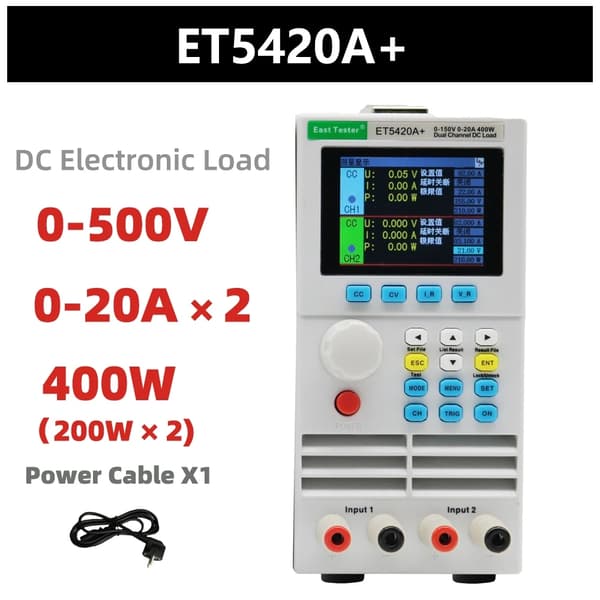 Programmérbar elektronisk belastning, 0-150V indgang, 0-40A strøm,ET5410A