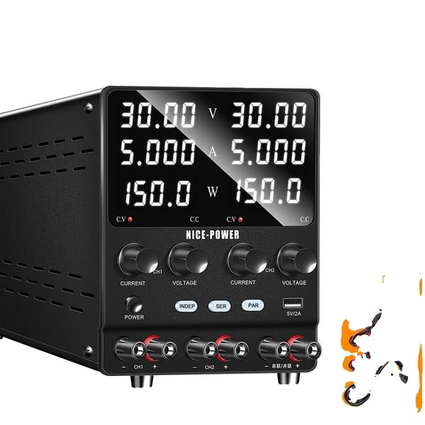 Justerbar laboratoriekraftforsyning, 60V maks. udgang, dual kanalregulering,AC 220V, SC232-SPS3010-2KD SC232-SPS305-2KD