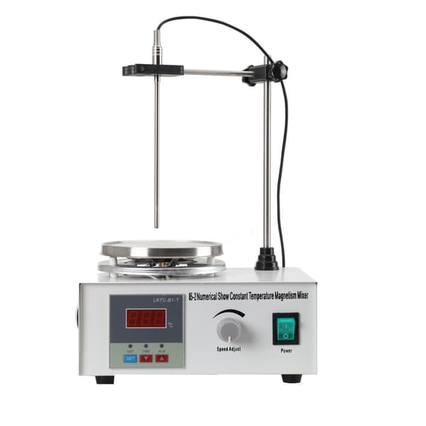 Magnetisk rører med varmeplade, 2000 RPM maksimal hastighed, 1000 ml kapacitet, LED-display