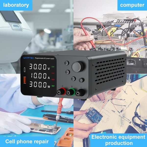 Laboratoriopenkkivirtalähde 300W laboratoriokytkentävirtalähde 30V 10A säädettävä digitaalinen jännitteenvakain - TPS3010