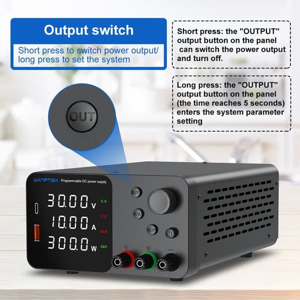 Laboratoriopenkkivirtalähde 300W laboratoriokytkentävirtalähde 30V 10A säädettävä digitaalinen jännitteenvakain - TPS3010