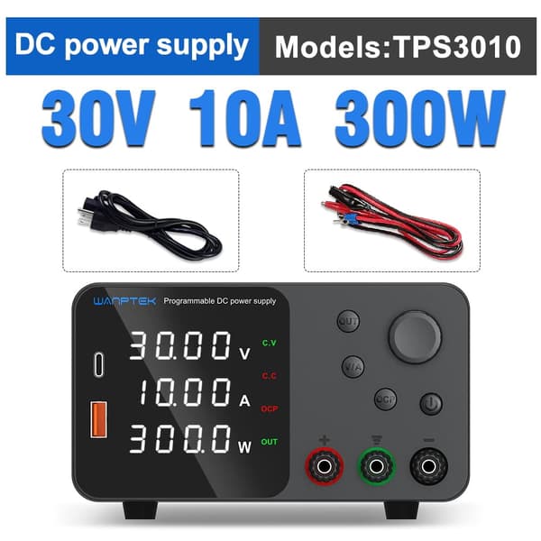 Laboratoriopenkkivirtalähde 300W laboratoriokytkentävirtalähde 30V 10A säädettävä digitaalinen jännitteenvakain - TPS3010