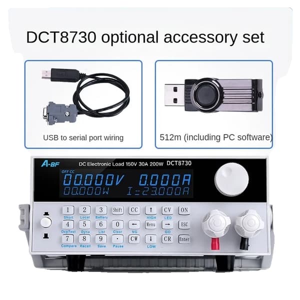 Programmerbar DC elektronisk belastningsmätare, 1-150V spänningsområde, 0-30A strömkapacitet,Paket 2