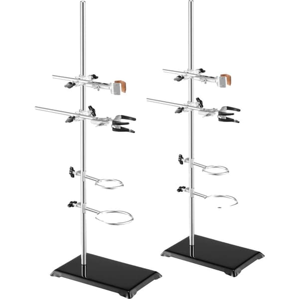 Laboratorie Retort Stativ, 60 cm Højde, Holdbart Støbejern, Pakke med 2
