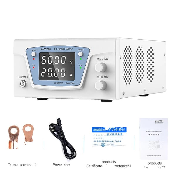 DC-virransyöttö, 60V lähtö, säädettävät virtaoptiot,60V 20A, 220V