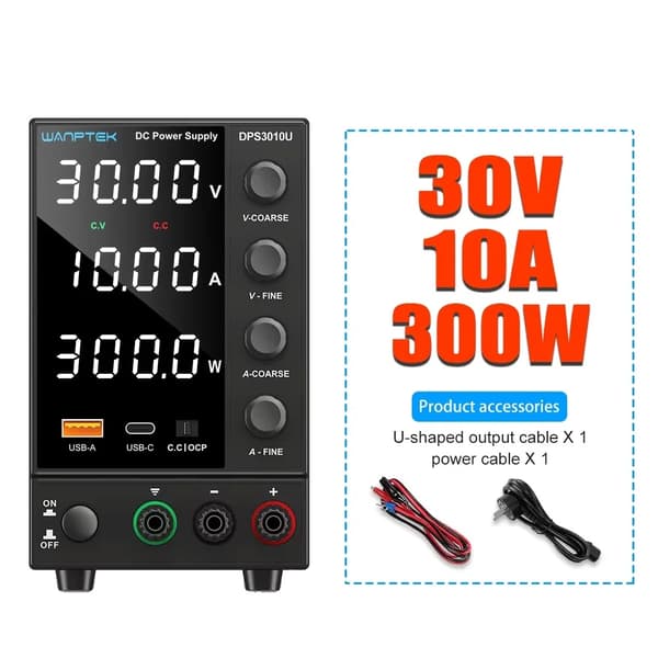 Laboratorie DC Strømforsyning, 32V Udgange, 10A Strøm,DPS3010U 30V 10A