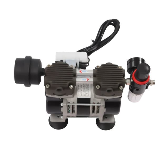 Olje-fri membran vakuumpump, 200w effekt, kompakt storlek,220V, svart, EU