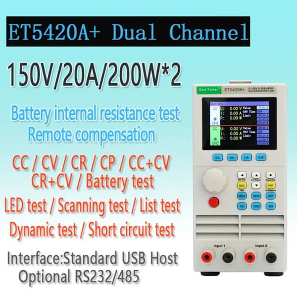DC -elektroninen kuormitustesteri, 150 V: n jännitteen luokitus, tarkkuustestaus,ET5420A päivitys