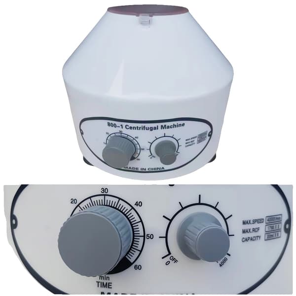 Stort kapacitetscentrifuge, 6-slot holder, justerbar timer, justerbar hastighed