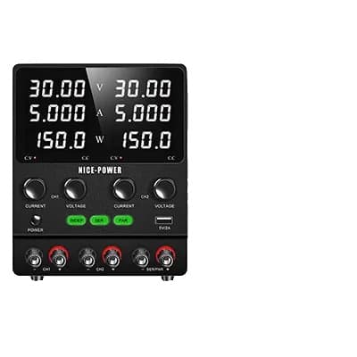 Laboratorio Kaksoiskanavainen Virtalähde, 30V 20A Ulostulo, Sarja- ja Rinnakkaismoodit,AC 220V, 30V 5A SPS305-2KD