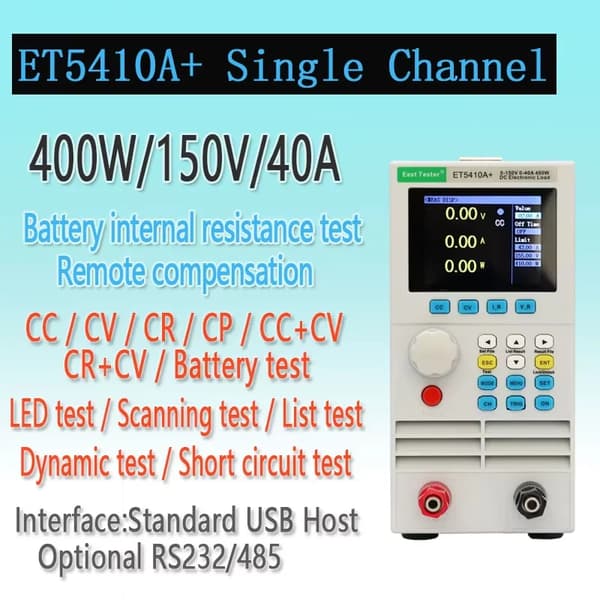 Elektronisk DC-belastningstestare, 400W effekt, 150V spänning,ET5410A