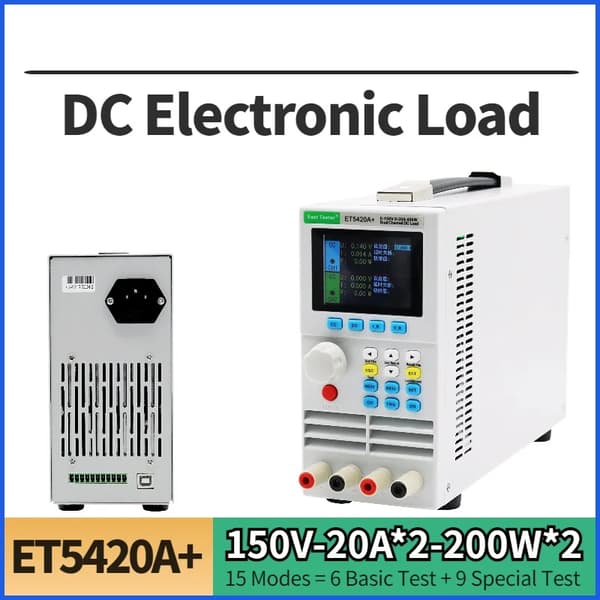 DC Elektrisk Belastning, 150V Maksimal Spænding, 400W Effekt, Brugervenlig Skærm,400W40A ET5420A Plus