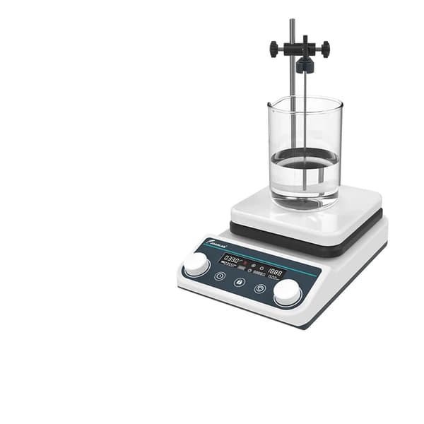 Magnetinen sekoittaja kuumalevy, 5L kapasiteetti, 50-1500rpm kierrosnopeus,HS8Pro(5L LCD), EU-plugi