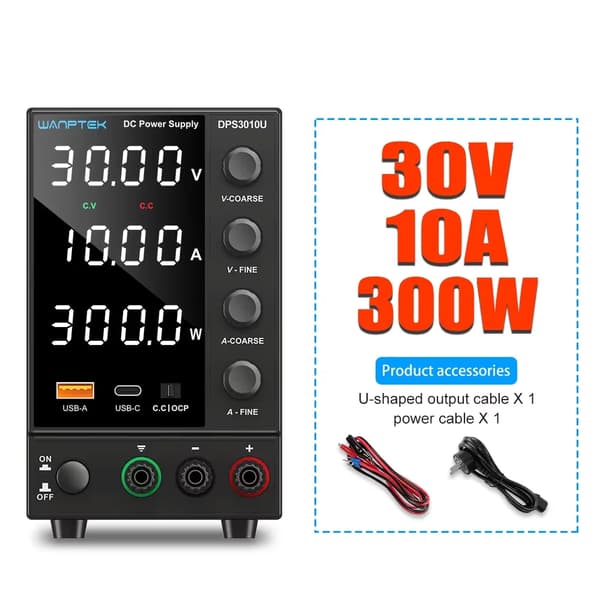 Laboratorie DC Strømforsyning, 32V Udgange, 10A Strøm,DPS3010U 30V 10A