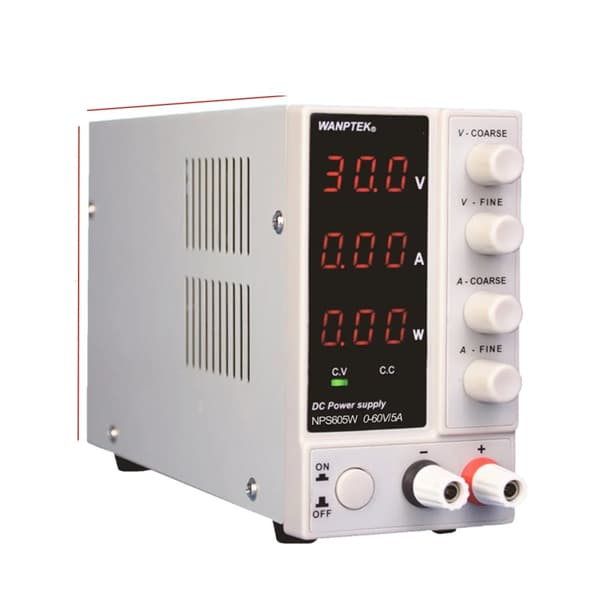Digital DC-bänkkraftförsörjning, 0-60V utgång, 0-5A ström,Spänningsregulator
