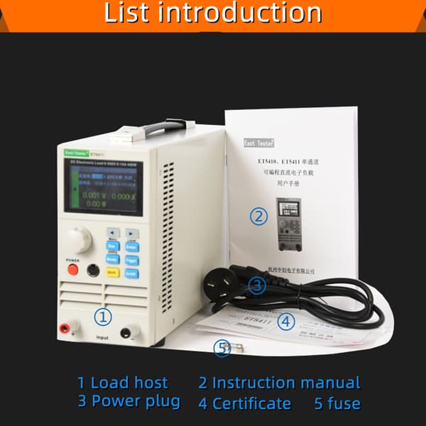Programmerbar DC elektronisk belastning, 400W effektkapacitet, dynamisk testtilstand, højpræcisionsmåling.