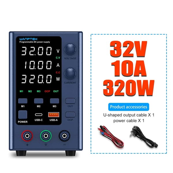Laboratorie DC Strømforsyning, 32V Udgange, 10A Strøm,EPS3210 32V 10A