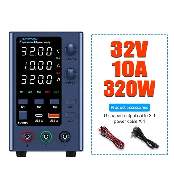 Laboratorie DC Strømforsyning, 32V Udgange, 10A Strøm,EPS3210 32V 10A