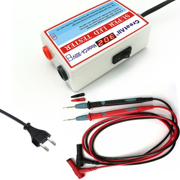 Multifunktionel LED Tester, Udgange Spænding 0-300v, Indgang Spænding AC110-265v, Bærbart Design,Hvid