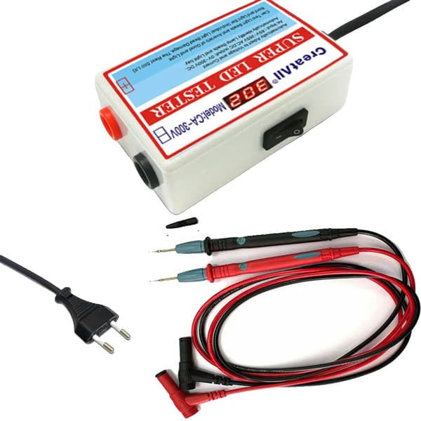 Multifunktionel LED Tester, Udgange Spænding 0-300v, Indgang Spænding AC110-265v, Bærbart Design,Hvid