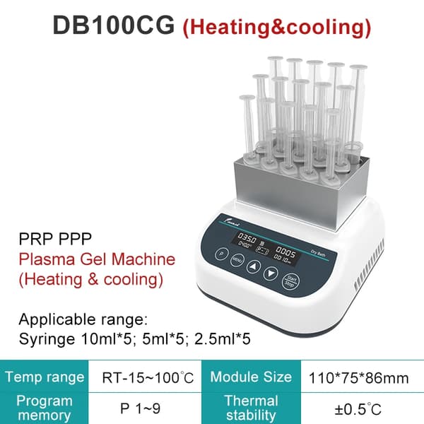 Bio Filler Plasma Gel Maskin, Precis Temperaturkontroll, Mångsidig Sprutkompatibilitet,EU-kontakt, DB100CG