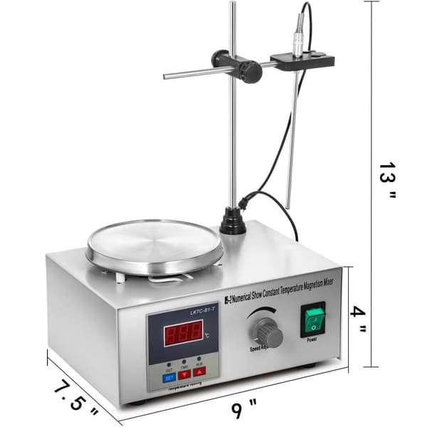 Magnetisk omrörare, Snabb Uppvärmning, Kraftfull Motor,1 Huvud