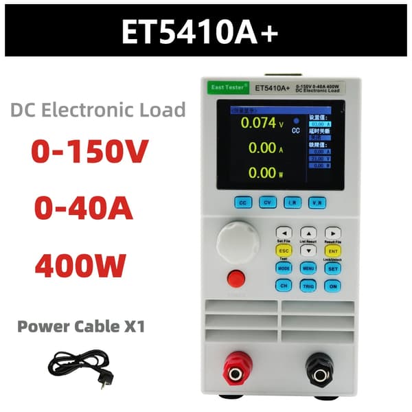 Programmerbar elektronisk belastning, 0-150V ingång, 0-40A ström,ET5410A