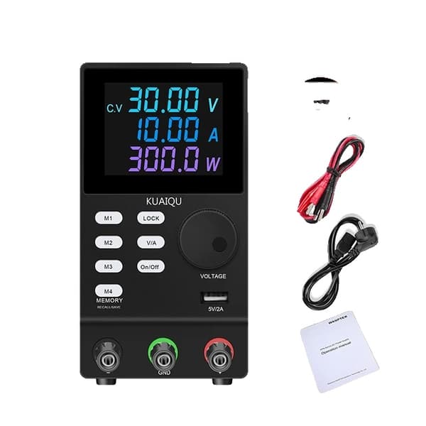 Laboratorion tasavirtalähde, säädettävä jännite, säädelty virta, SPPS3010D 30V10A, 220V