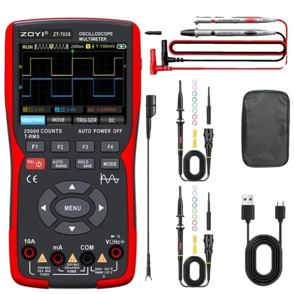 Oscilloskop Multimeter, 50MHz Bandbredd, 280MSa/s Samplingsfrekvens,Hög uppsättning