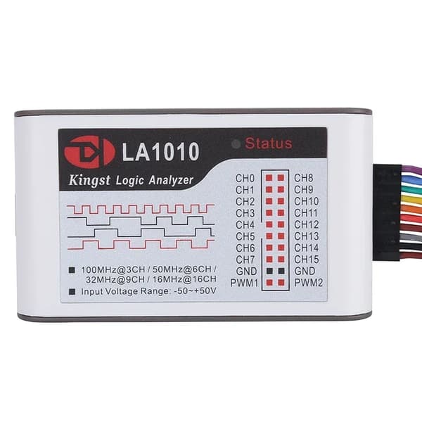 Logikanalysator, 16 kanaler, 100 MHz maks. samplingsfrekvens