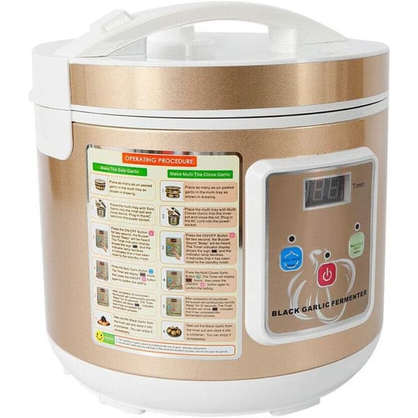 Musta valkosipuli fermentointilaite, 5L kapasiteetti, 12-15 päivän fermentointi, energiatehokas lämmitys