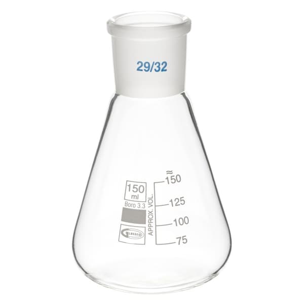 Glas-Erlenmeyerkolv med slipad koppling Glassco 25 ml Erlenmeyerkolv ...