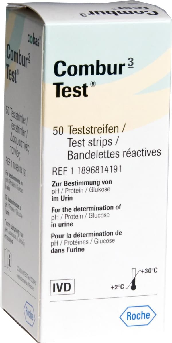Urinstickor COMBUR 3 test 50/fp