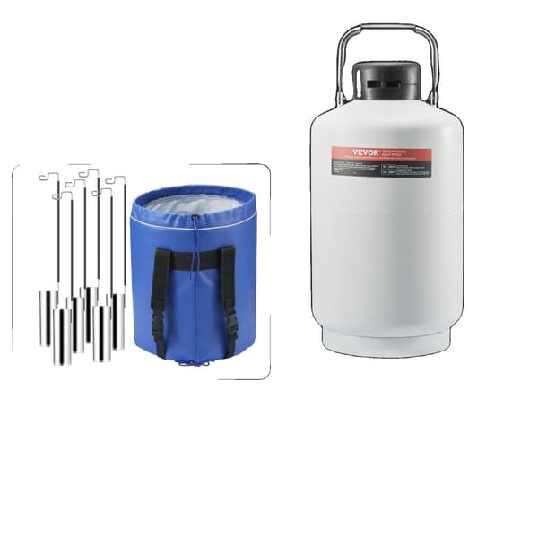 Flydende nitrogen tank, 30L kapacitet, holdbar aluminiumkonstruktion,10L