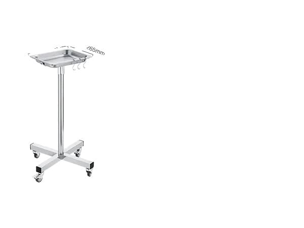 Rostfri vagn, l�sbara universella hjul, flerskiktsdesign, 1 lager