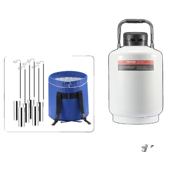 Flydende nitrogen tank, 30L kapacitet, holdbar aluminiumkonstruktion,6L
