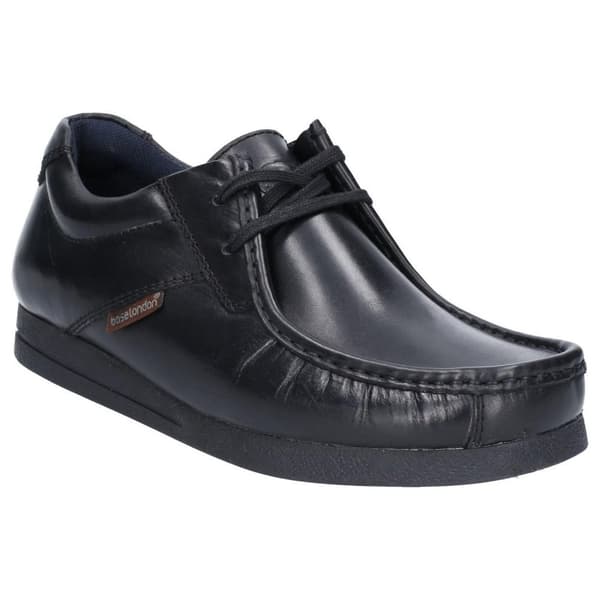 Base London Mens Leather Event Waxy Lace Up Shoe Black 6 UK