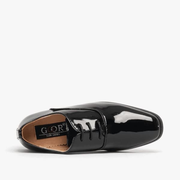 Goor Boys Patent Leather Lace-Up Oxford Tie Dress Shoes