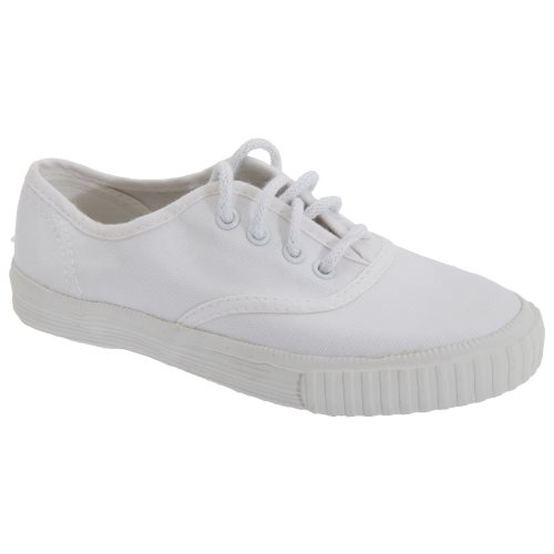 Bild av Dek Barn Unisex Junior Spets Vit Kanvas Gym Plimsolls