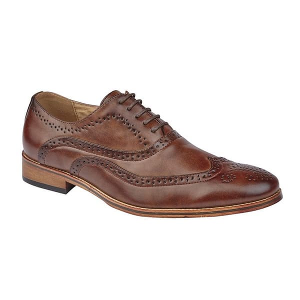 Goor Mens 5 Eye Wing Capped Oxford Brogues