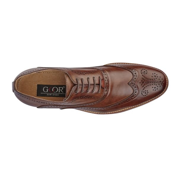 Goor Mens 5 Eye Wing Capped Oxford Brogues